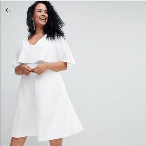 ASOS white scuba midi dress